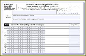 Schedule 1 Form 2290 Irs