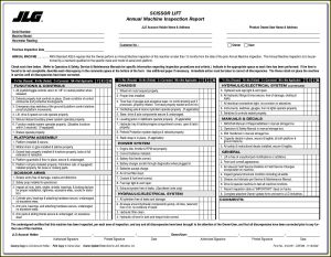 Scissor Lift Inspection Form Spanish