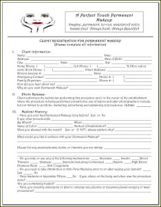 Semi Permanent Makeup Consent Form Uk