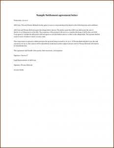 Settlement Agreement Cover Letter Template