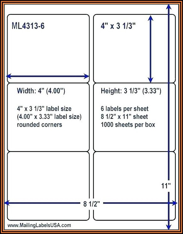Shipping Label Template 2 X 4