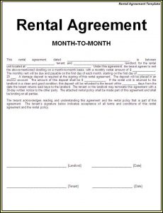 Simple Printable Rental Agreement Form