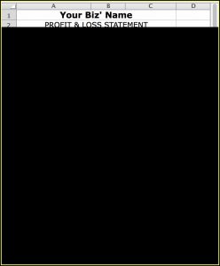 Simple Profit And Loss Form