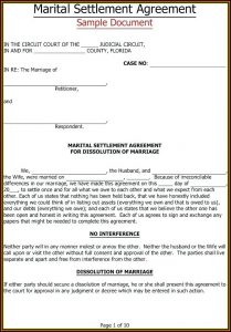 Simple Separation Agreement Template Nc