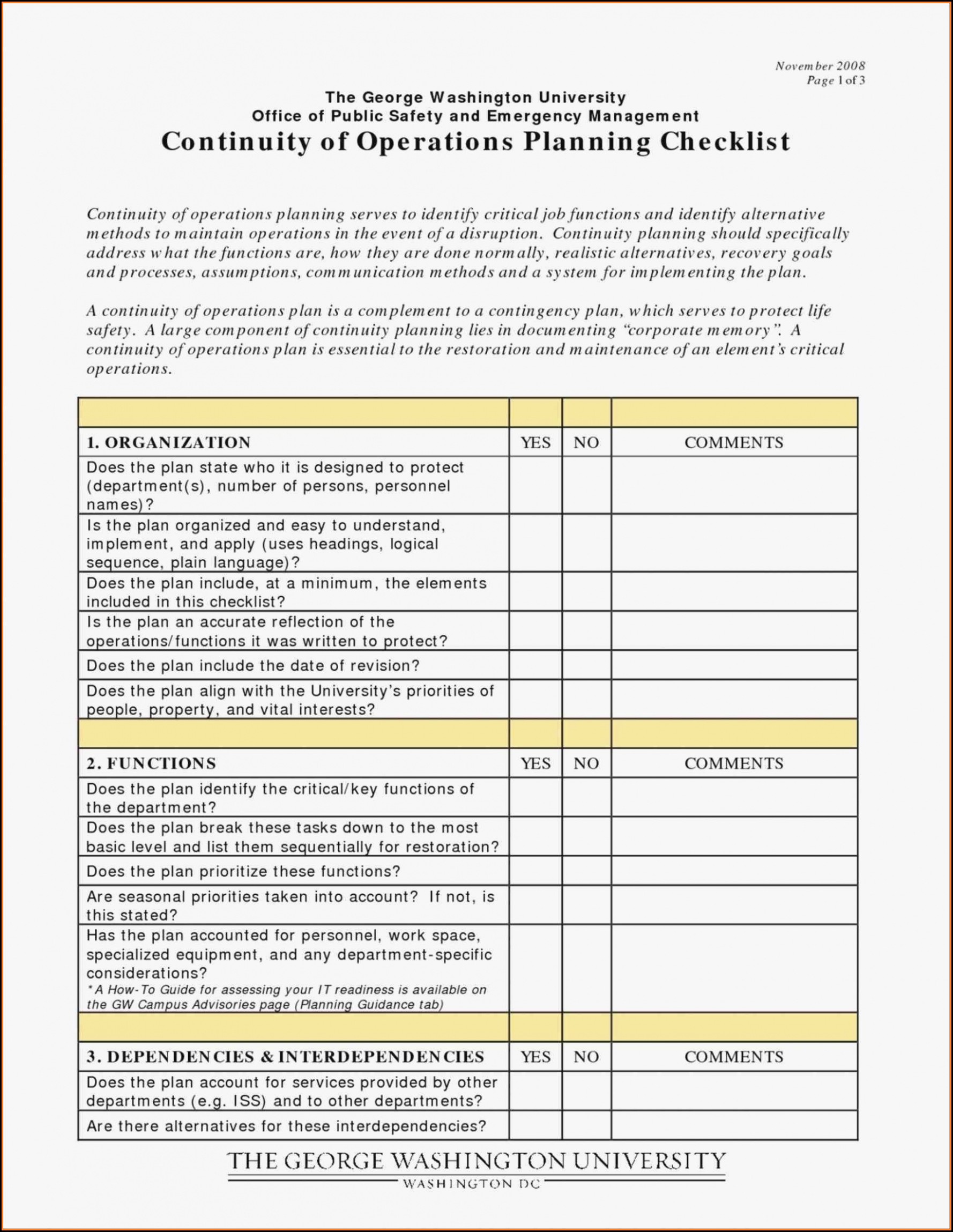 Site Specific Safety Plan Template Free