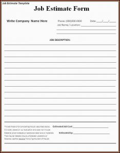 Snow Removal Bid Template Free