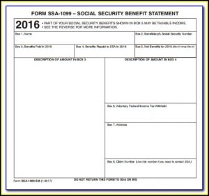 Social Security 1099 Form 2017