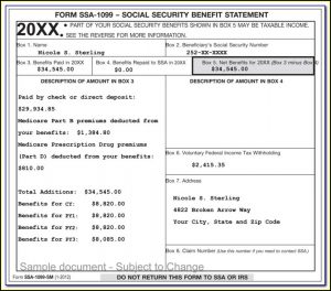 Social Security 1099 Form Pdf
