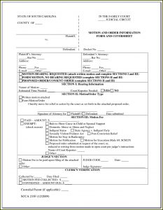 South Carolina Divorce Filing Fee