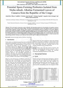 Spore Forming Probiotics