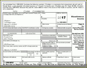 Tax Form 1099 Misc 2017