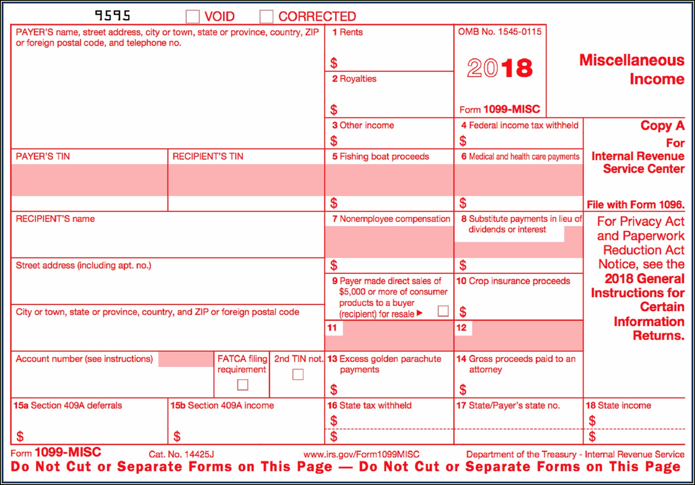 Tax Form 1099 Misc Online