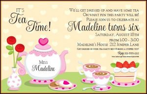 Tea Party Invitation Template Word