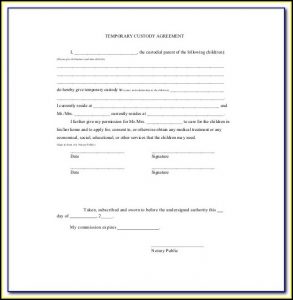 Temporary Child Custody Forms Maryland