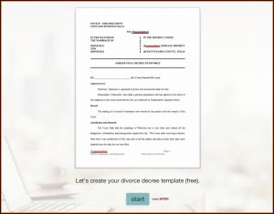 Texas Divorce Decree Template