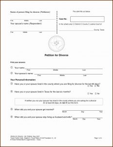 Texas Final Divorce Decree Example