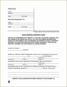 Texas General Warranty Deed Form Free