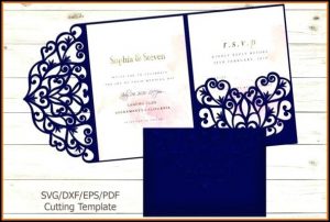 Tri Fold Wedding Invitation Samples