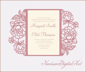 Tri Fold Wedding Invitations With Pocket Template