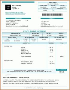Utility Bill Template Free Download