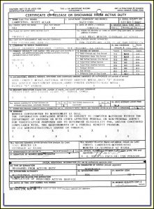 Veterans Affairs Form Dd214