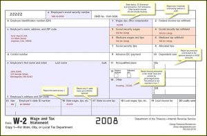 W2 Tax Forms Worksheet