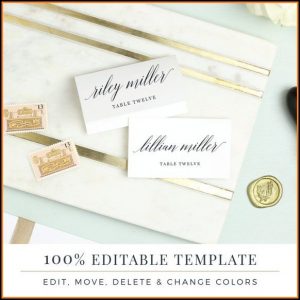 Wedding Escort Card Template Word