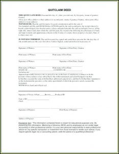 Where Can I Get A Blank Quit Claim Deed Form