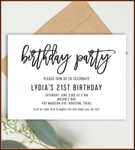 White Party Invitation Template Free