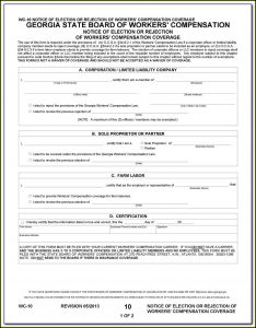 Workmans Comp Waiver Form Arkansas