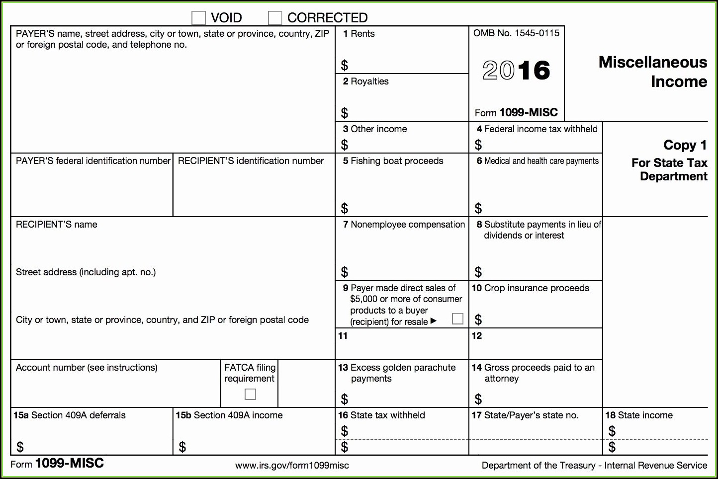 2013 Form 1099 Misc Instructions