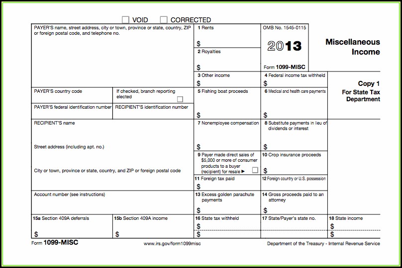 2013 Form 1099 Misc