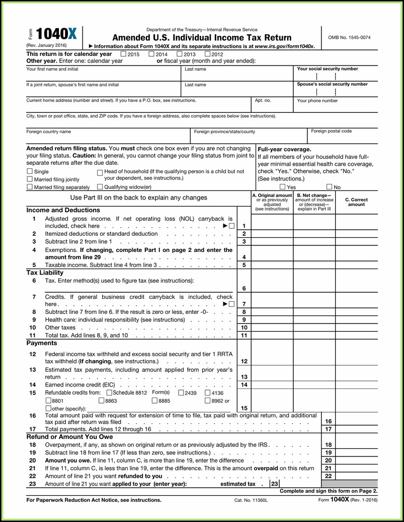 2014 Ohio Tax Form 1040ez