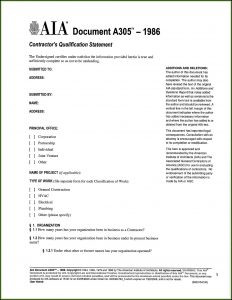 Aia Form 305 Download