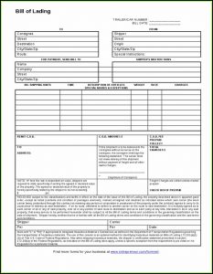 Bill Of Lading Short Form Word