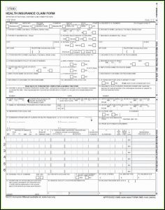 Blank Cms 1500 Form Printable