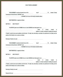 Blank Rental Agreement Form Florida