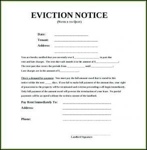 California 3 Day Eviction Notice Form Free Download