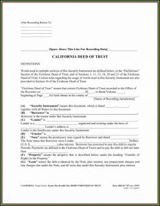 California Deed Of Trust Reconveyance Form