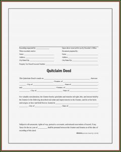 California Quit Claim Deed Form Instructions