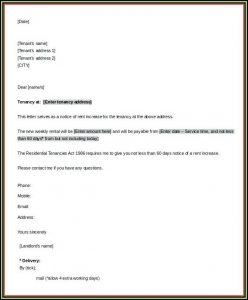 California Rent Increase Notice Form Free