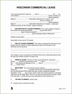 Commercial Lease Forms Wisconsin