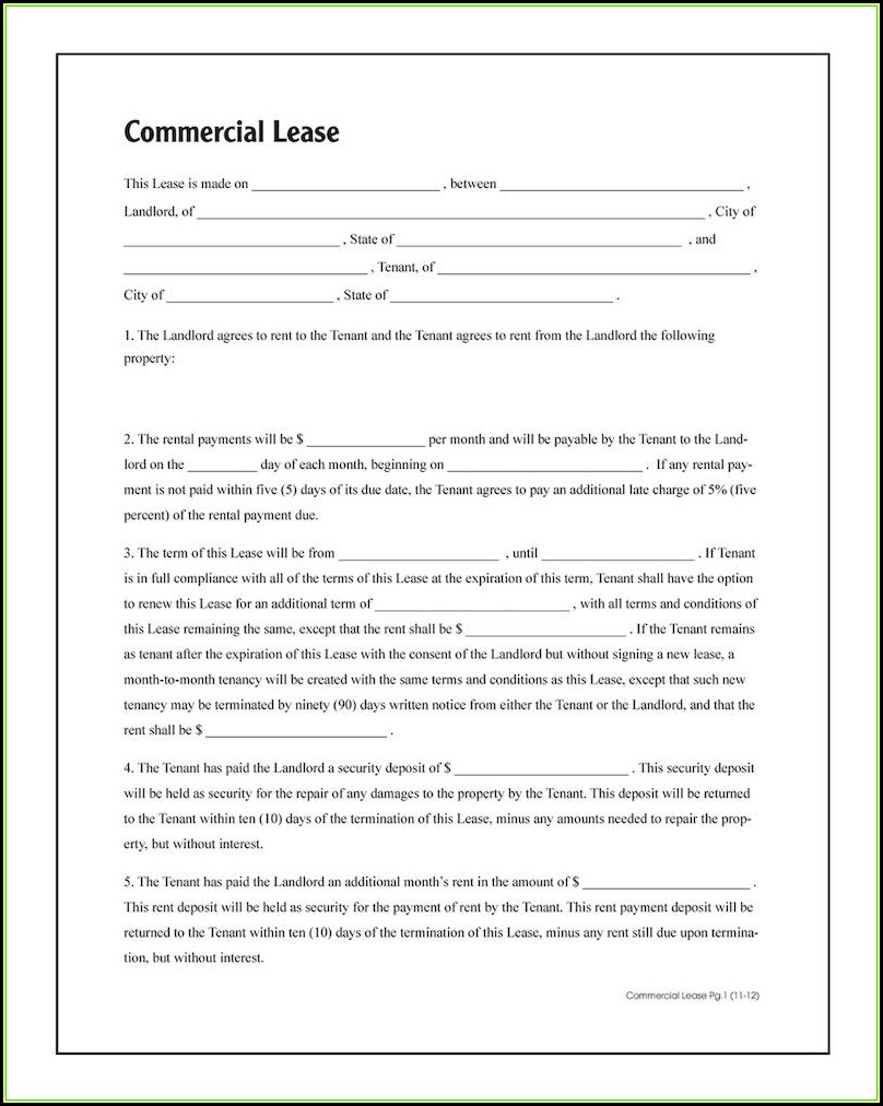 Commercial Lease Forms