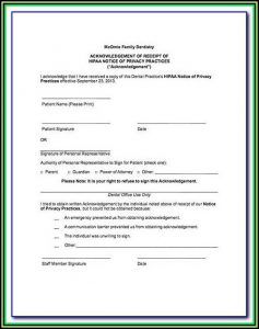 Dental Hipaa Form Pdf