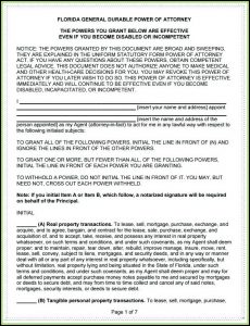 Durable Poa Form New York