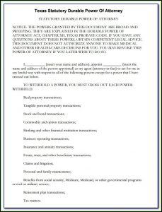 Durable Poa Form Texas