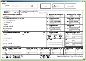 Employee W2 Form Sample
