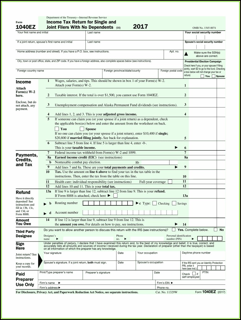 Ez Tax Form Online