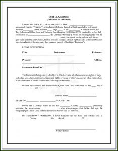 Florida Quit Claim Deed Form Lee County