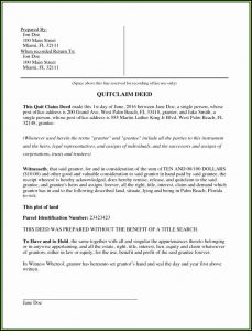 Florida Quit Claim Deed Form Palm Beach County